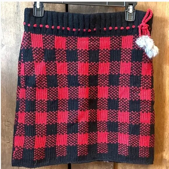 LAUNDROMAT CHECK WOOL MINI SKIRT MEDIUM NWOT - Picture 1 of 6